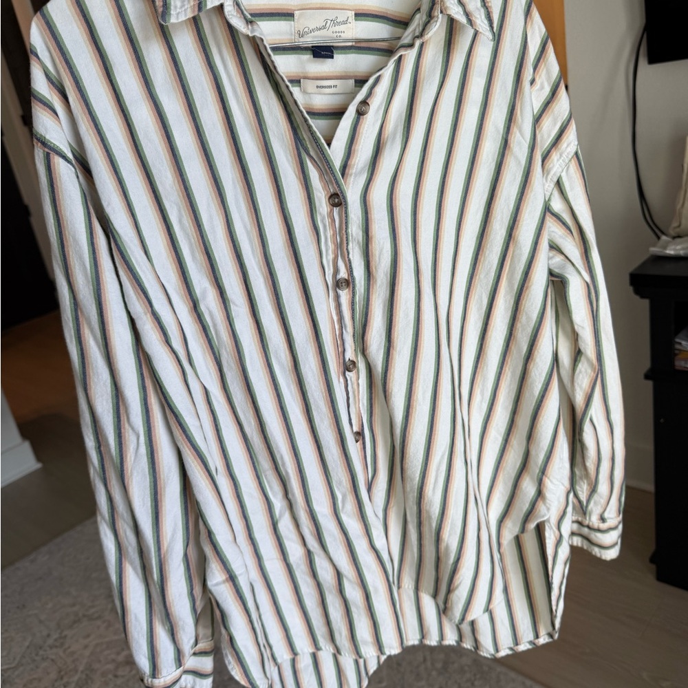 Striped Button-Up Shirt